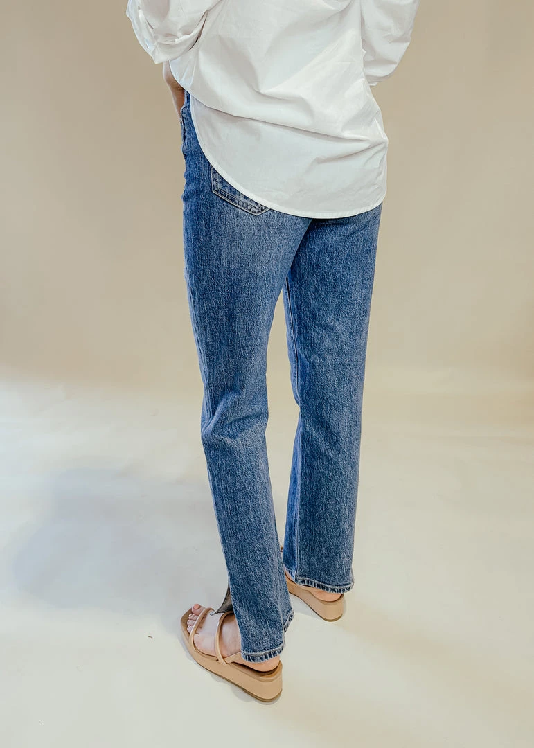 Cello Bottoms Lacey Straight Leg Jeans - Women's High-Waisted Stretch Denim Pants 6 Cello Bottoms Lacey Straight Leg Jeans