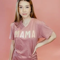 Jadelynn Brooke Mama Patch Tee Shirt Tops