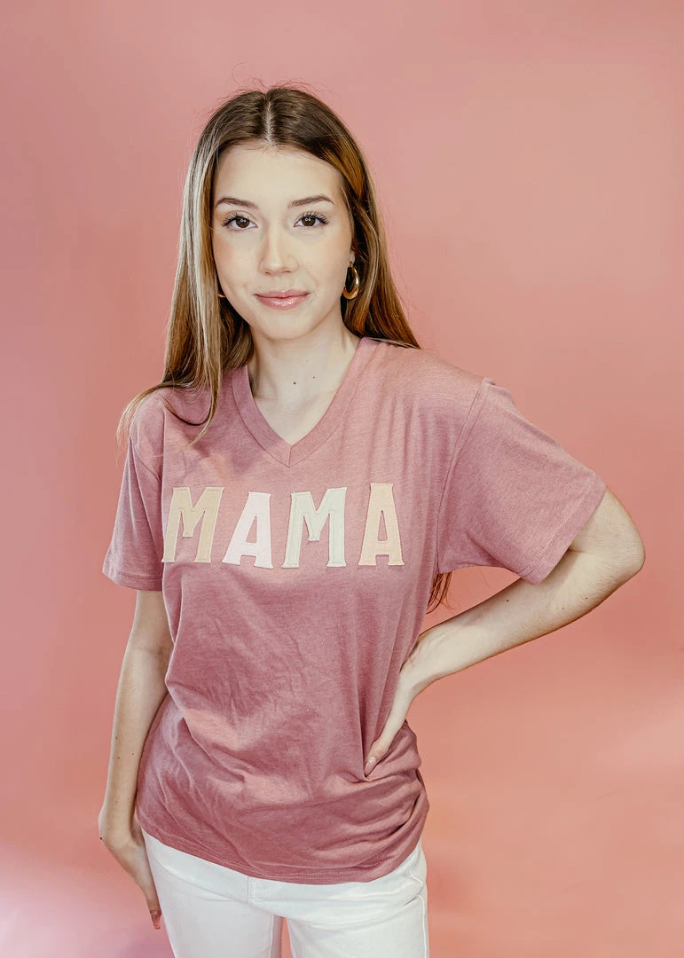 Jadelynn Brooke Mama Patch Tee Shirt - Stylish & Comfortable Women's Tops 3 Jadelynn Brooke Mama Patch Tee Shirt Tops