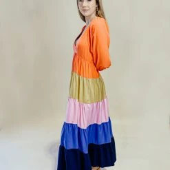 Entro Dahlia Colorblock Maxi Dress Dresses