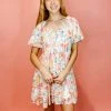 Peach Love Priscilla Flowy Floral Dress