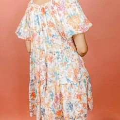 Peach Love Priscilla Flowy Floral Dress