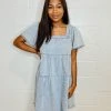 Umgee Kristen Denim Babydoll Dress Dresses