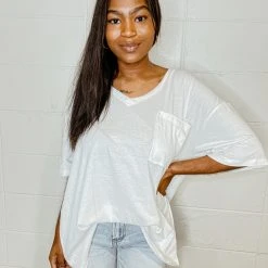 Zenana Blake Oversized Boyfriend Tee Tops