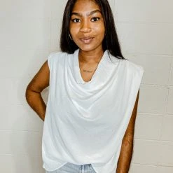 Entro Delaney Sleeveless Cowl Neck Top Tops