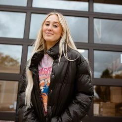 HYFVE Sarah Faux Leather Puffer Jacket Outerwear