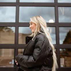 HYFVE Sarah Faux Leather Puffer Jacket Outerwear