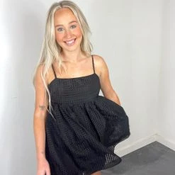 Entro Annabelle Gingham Babydoll Dress Dresses