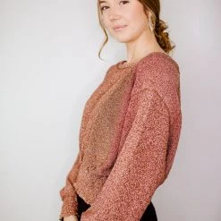 By Together Tops Rosie Metallic Smocked Top