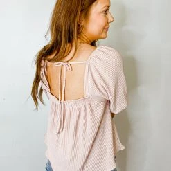 By Together Leslie Knit Smocked Top Tops