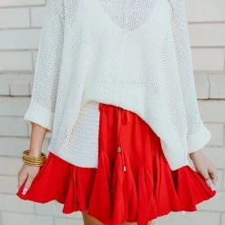 Entro Nina Solid Ruffle Skort