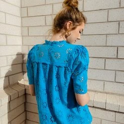 Entro Savannah Eyelet Lace Top Tops