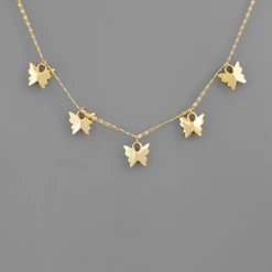 The Swank Company Jewelry Butterfly Fringe Necklace