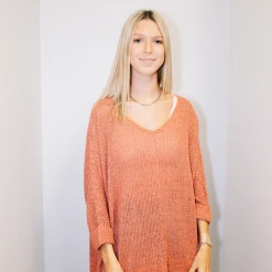 She + Sky Tops Always There Lightweight Sweater