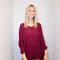 She + Sky Tops Always There Lightweight Sweater