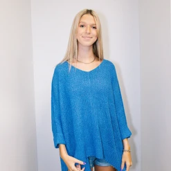 She + Sky Tops Always There Lightweight Sweater