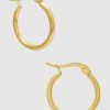 Golden Stella Small Hoop Earrings - Elegant Gold Jewelry for Women 2 Golden Stella Small Hoop Earrings Jewelry
