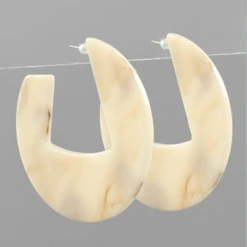 Golden Stella Jewelry Acrylic Flat Hoops - Stylish & Lightweight Earrings for Women 5 Golden Stella Jewelry Acrylic Flat Hoops