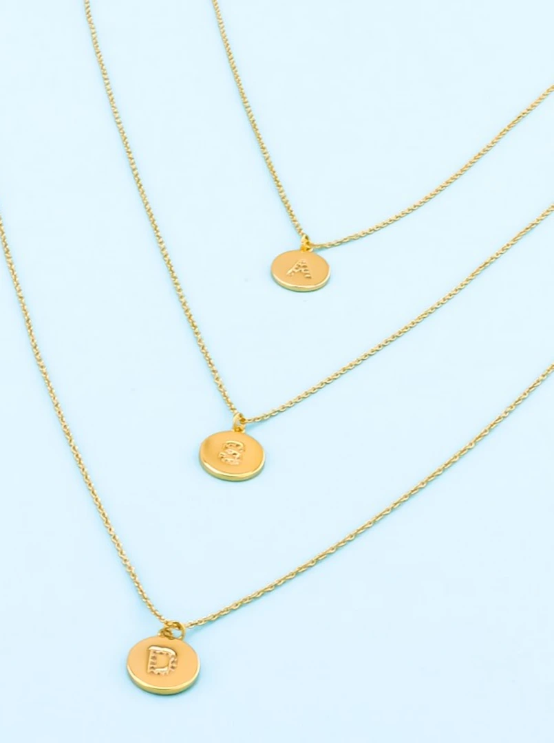 Mark Ashton Initial Coin Pendant Necklace - Personalized Jewelry for Women & Men 4 Mark Ashton Initial Coin Pendant Necklace Jewelry