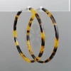 Golden Stella Round Tortoise Hoop Earrings - Stylish Jewelry for Women 2 Golden Stella Round Tortoise Hoops