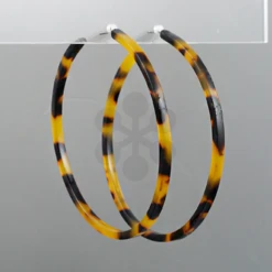 Golden Stella Round Tortoise Hoops