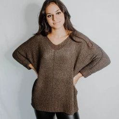 She + Sky Tops Always There Lightweight Sweater