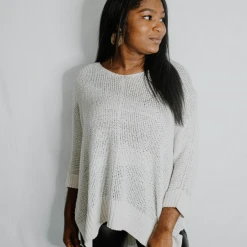 She + Sky Tops Always There Lightweight Sweater
