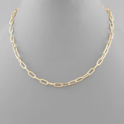 Golden Stella Paper Clip Chain Necklace