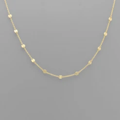 Golden Stella Jewelry Multi Disc Charm Necklace