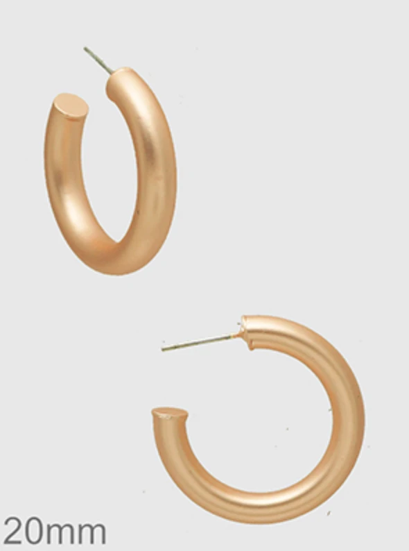 TRENDY Wholesale 20mm Tube Hoops - Lightweight Hypoallergenic Earrings for Women 3 TRENDY Wholesale 20mm Tube Hoops