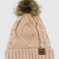 TRENDY Wholesale Fleece Lined Knit Pom Pom Beanie Gifts