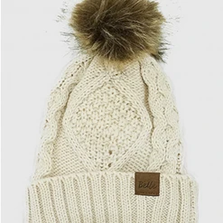 TRENDY Wholesale Fleece Lined Knit Pom Pom Beanie Gifts