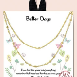 TRENDY Wholesale Better Days Layered Chain Necklace Jewelry