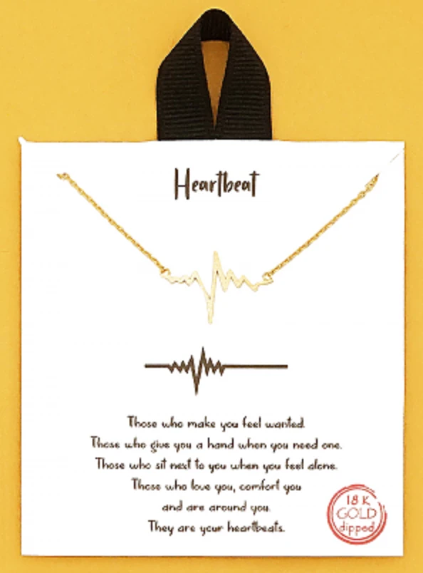 TRENDY Wholesale Heartbeat Charm Necklace - Stylish Jewelry for Women 3 TRENDY Wholesale Heartbeat Charm Necklace