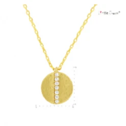 TRENDY Wholesale Jewelry Round Crystal Pave Necklace