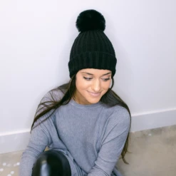 TRENDY Wholesale Sherpa Lined Pom Pom Beanie