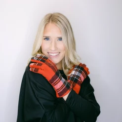 TRENDY Wholesale Plaid Suede Touchscreen Gloves Gifts