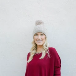 TRENDY Wholesale Sherpa Lined Pom Pom Beanie
