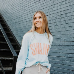 The Swank Company Long Sleeve Varsity Swank Tee Tops