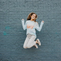 The Swank Company Long Sleeve Varsity Swank Tee Tops