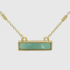 TRENDY Wholesale Natural Stone Rectangle Bar Jewelry