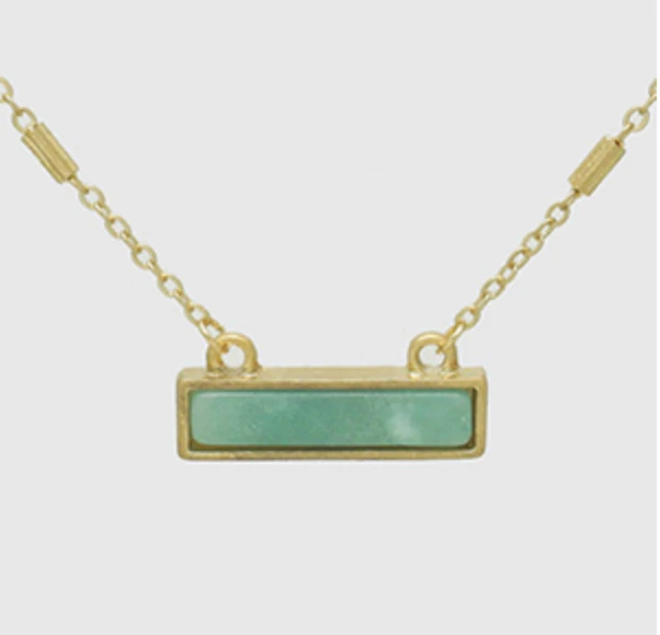 TRENDY Wholesale Natural Stone Rectangle Bar Jewelry - Stylish & Elegant Jewelry for Women 4 TRENDY Wholesale Natural Stone Rectangle Bar Jewelry