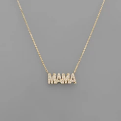 Golden Stella Jewelry CZ Mama Necklace