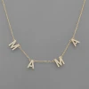 Golden Stella CZ Mama Space Necklace - Elegant Cubic Zirconia Pendant for Women 1 Golden Stella CZ Mama Space Necklace