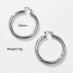 Beautysis Shiny Medium Hoops