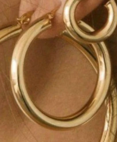 Beautysis Shiny Medium Hoops - Elegant Gold-Tone Earrings for Women 4 Beautysis Shiny Medium Hoops