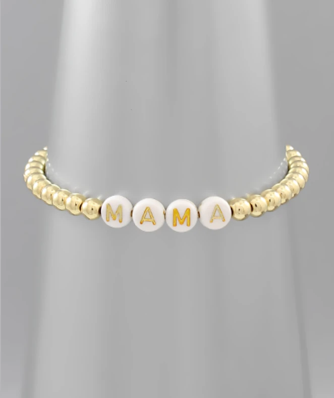 Golden Stella Mama Beaded Bracelet - Handmade Jewelry for Women 3 Golden Stella Mama Beaded Bracelet Jewelry