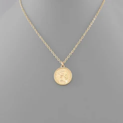 Golden Stella Single Coin Necklace Jewelry