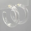 Golden Stella Acrylic Tube Hoops Jewelry