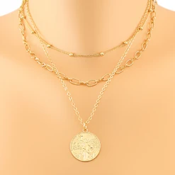 Golden Stella Jewelry Coin Chain Layer Choker